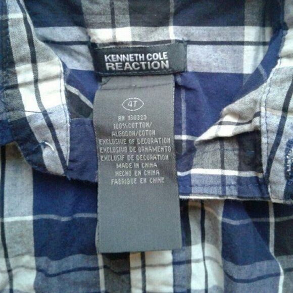 4t blue plaid button up - Picture 2 of 4